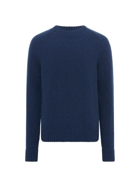 GABRIELA HEARST Daniel Knit Sweater in Electric Navy Speckled Aran Cashmere