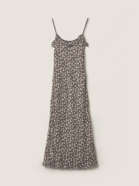 Miu Miu Long crepe de chine dress