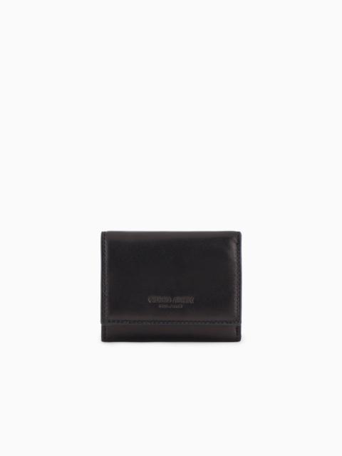 Nappa-leather trifold wallet