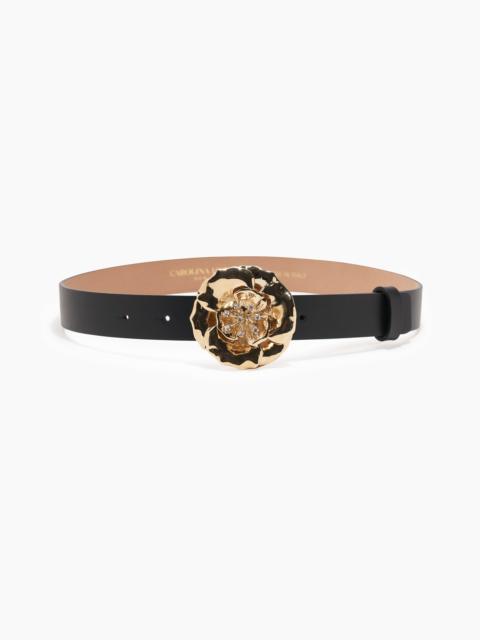 CAROLINA HERRERA Metal Flower Skinny Belt
