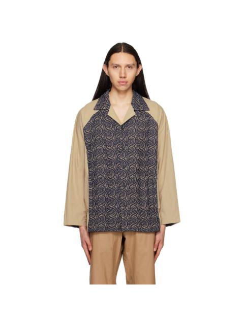 NICHOLAS DALEY Beige Embroidered Shirt