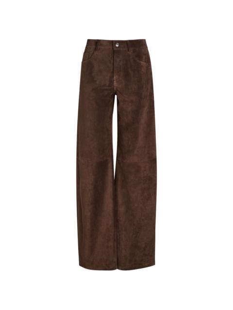 armarium Luke wide-leg suede trousers