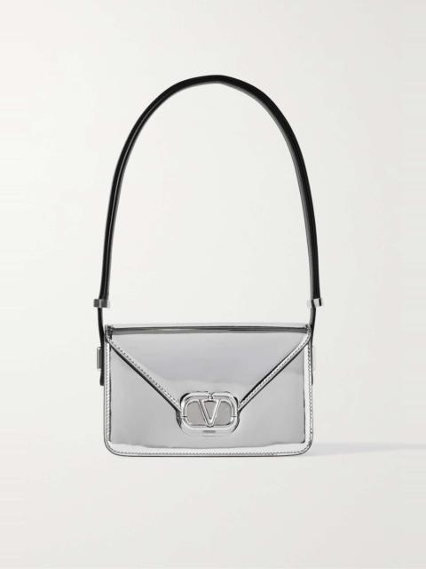 Valentino VLOGO small mirrored-leather shoulder bag