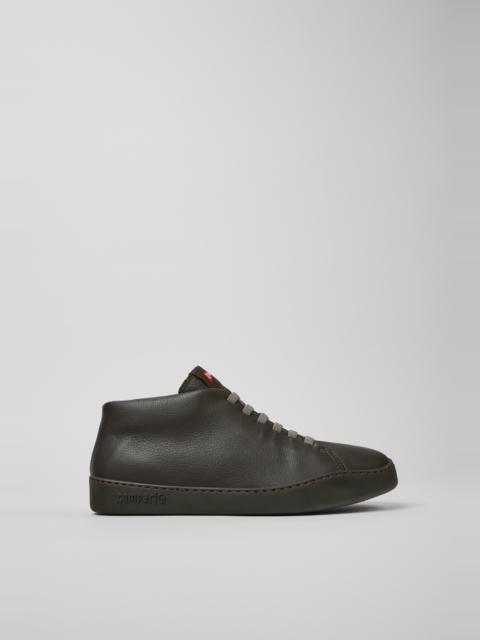 CAMPER Peu Touring Green Leather Sneaker Boots for Men.