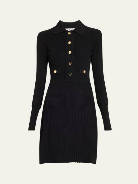 Lauper Long-Sleeve Ribbed Mini Dress