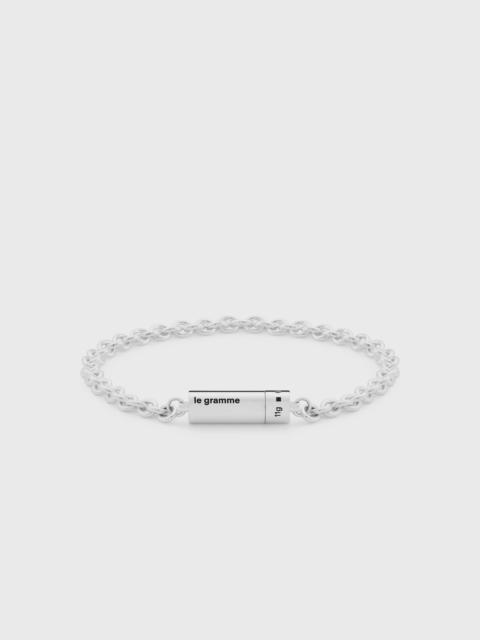 le gramme 11g polished sterling silver chain cable bracelet
