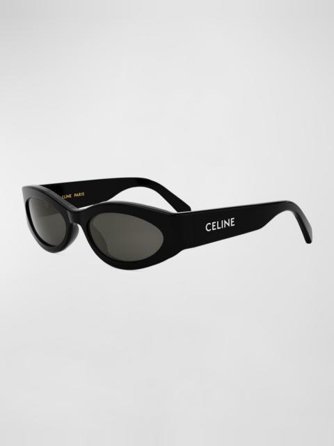 CELINE Men's Monochroms Acetate Oval Sunglasses