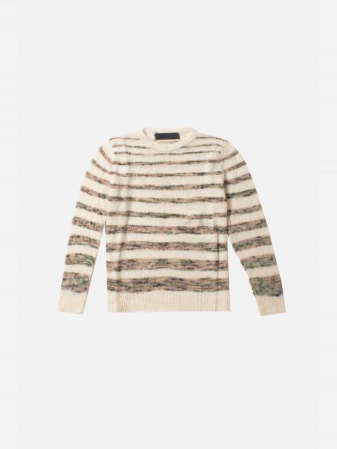 The Elder Statesman HORIZON STRIPE LINE SWEATER