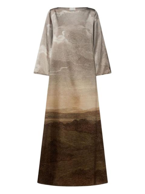 Pierre-Louis Mascia abstract-pattern maxi dress