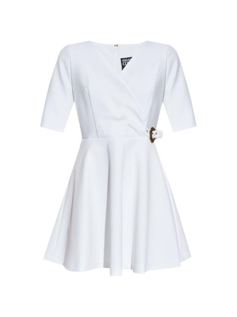 logo-buckle mini dress