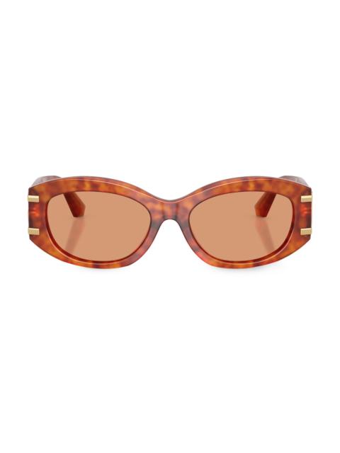 Dolce & Gabbana Women's 55MM Oval Sunglasses - Orange