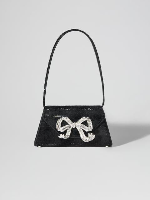 self-portrait Black Rhinestone Bow Mini Shoulder Bag