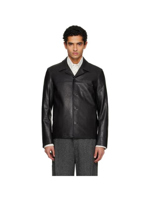 Tonywack Black Vegetable Tanned Lamb Leather Jacket