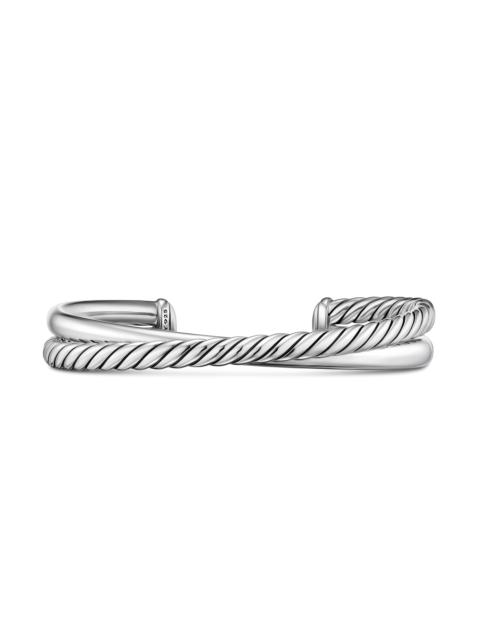 DAVID YURMAN Women's Crossover Two Row Cuff Bracelet in Sterling Silver, 10.7MM - Silver