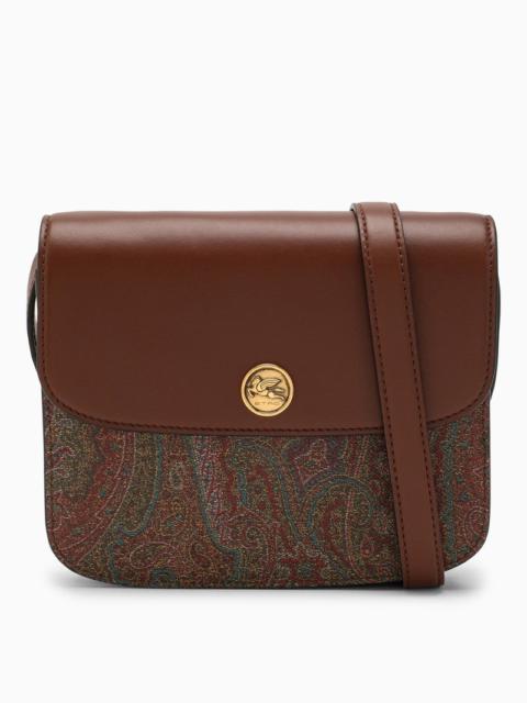 Etro Multicolor Paisley Coated Canvas and Leather Shoulder Bag Etro