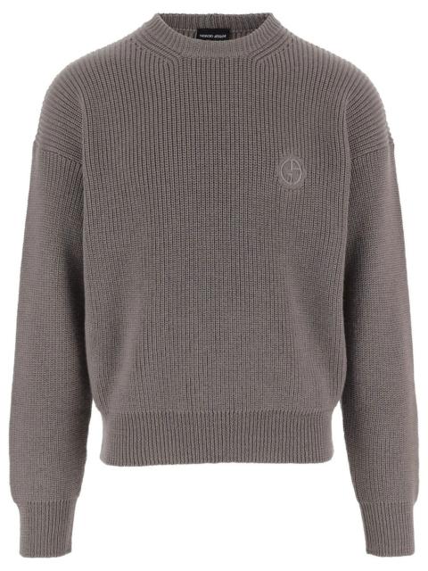 GIORGIO ARMANI CREW NECK SWEATER IN VIRGIN WOOL WITH CORN COBS STITCH
