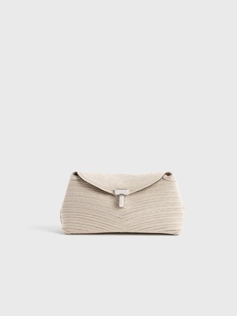 TOTEME Mini T-lock rope clutch pearl