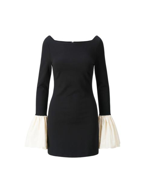 STAUD STAUD HAWTHORNE DRESS BLACK IVORY
