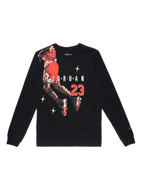 Jordan Air Jordan Brand Holiday Casual Sports Round Neck Alphabet Printing Long Sleeves Black DC9794-010