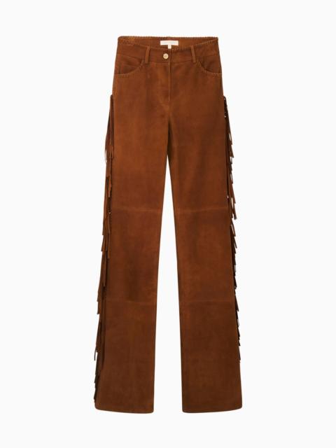 LoveShackFancy Jenya Suede Fringe Pant