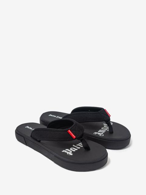 Black Logo Flip Flop Sandals
