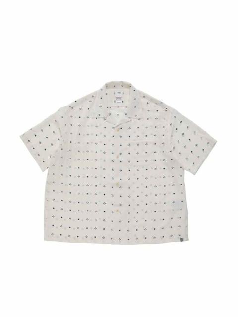visvim CROSBY SHIRT S/S (CHIRIMEN) NAVY