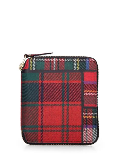 TARTAN PATCHWORK ZIP-AROUND WOOL WALLET