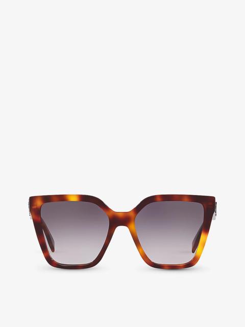 FENDI FE40086I square-frame tortoiseshell acetate sunglasses