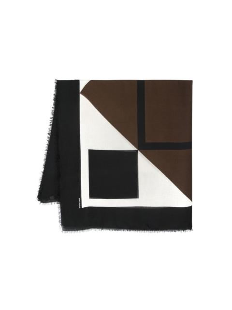 SAINT LAURENT large square scarf in modal and cashmere