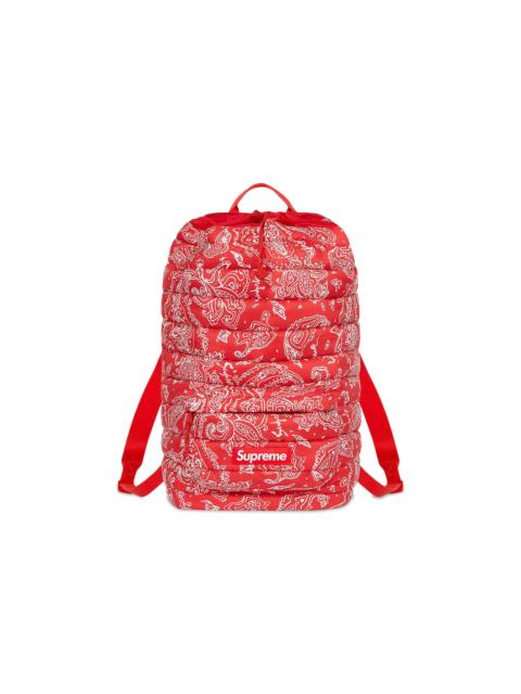 新品未使用品supreme Puffer Backpackバックパックペイズリー Supreme Supreme Puffer Backpack 'Blue Paisley' | REVERSIBLE