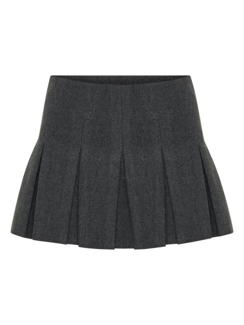 NICHOLAS Women's Mimmy Pleated Miniskirt - Charcoal