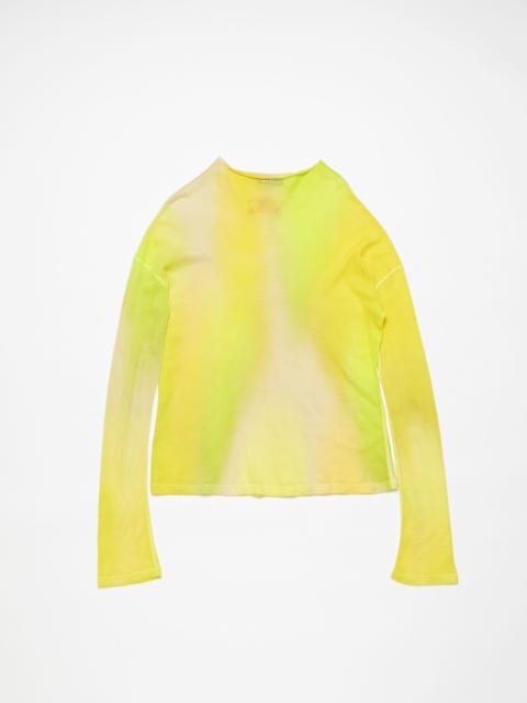 Acne Studios Long sleeve mesh t-shirt - Acid yellow