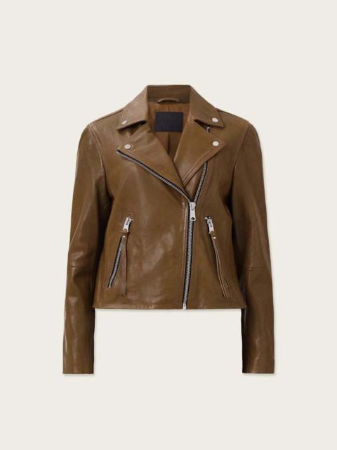 ALLSAINTS DALBY SLIM FIT LEATHER BIKER JACKET