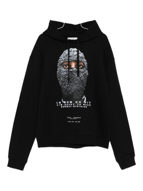 ih nom uh nit crystal-mask print hoodie