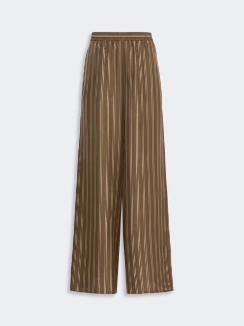 Max Mara ELISEO Printed silk relaxed trousers - KAKI