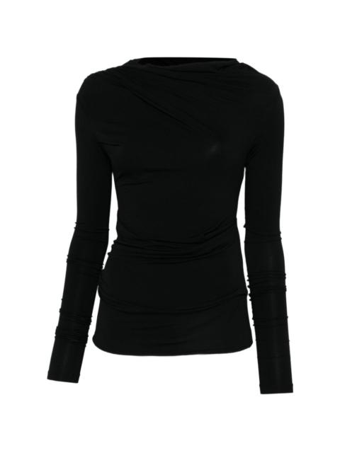 entire studios draped long-sleeve top