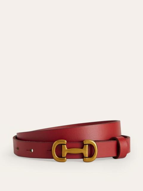 BODEN Iris Skinny Snaffle Trim Belt-Red