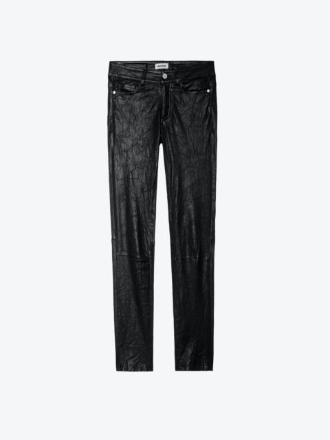 Zadig & Voltaire Phlame Crinkle Leather Pants