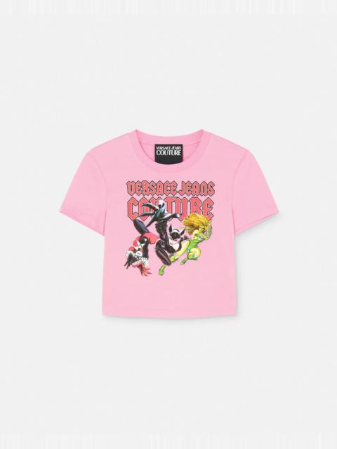 VERSACE JEANS COUTURE Gotham City Sirens Crop T-Shirt