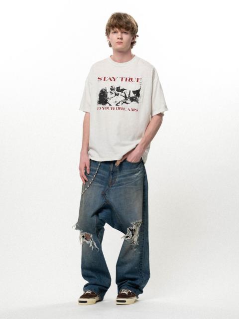 KAMIYA Distressed Sarouel Denim Pants