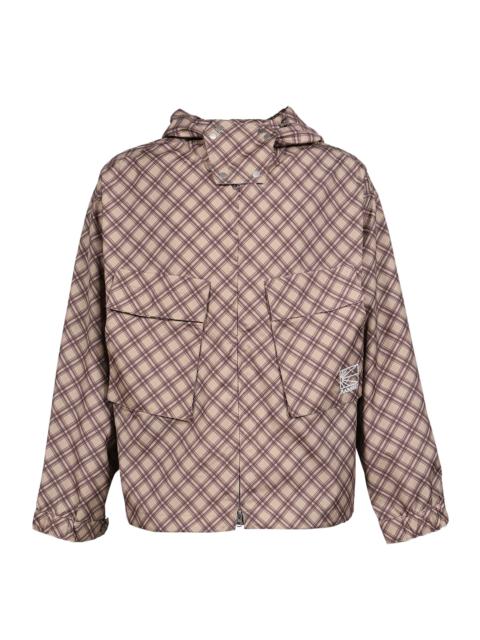 RASSVET POLY TARTAN HOODED JACKET WOVEN / BRW