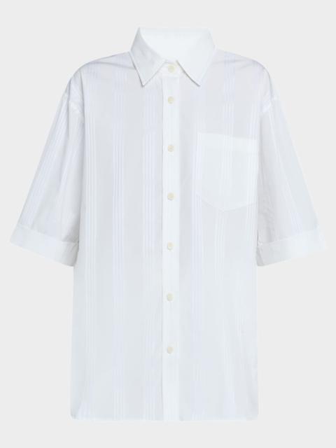 MARIA McMANUS Striped Short-Sleeve Oversized Shirt