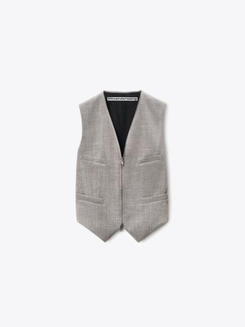 Alexander Wang tailored vest with wraparound zipper