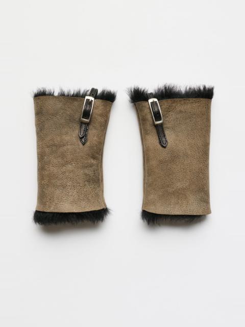 Our Legacy Liner Cuff Smoky Black Dry Shearling