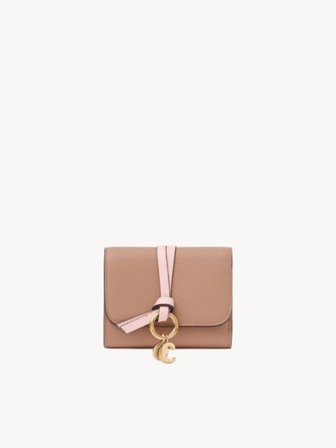 Chloé SMALL ALPHABET TRI-FOLD IN GRAINED LEATHER