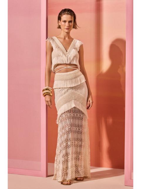 PatBO SAMBA FRINGE LONG SKIRT
