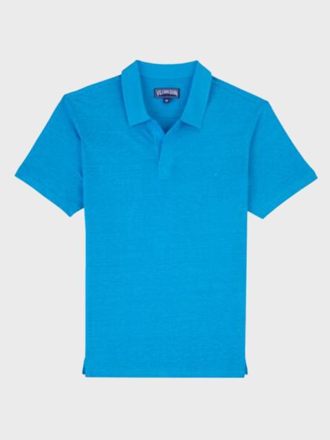 Vilebrequin Men's Pyramid Linen Polo Shirt