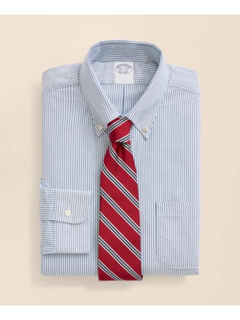 Brooks Brothers American-Made Oxford Cloth Button-Down Stripe Dress Shirt
