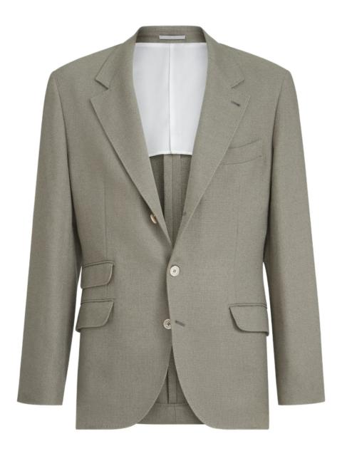 Brunello Cucinelli hopsack single-breasted blazer