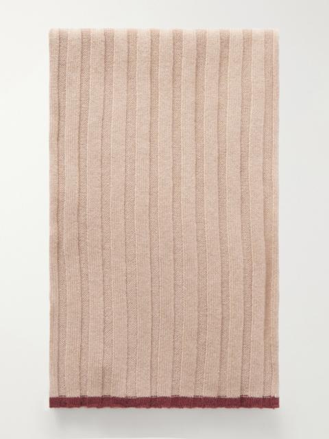 Brunello Cucinelli Ribbed Cashmere Scarf